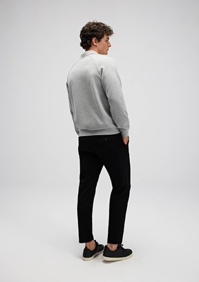 ELLESSE Gri Erkek Polo Yaka Sweatshirt