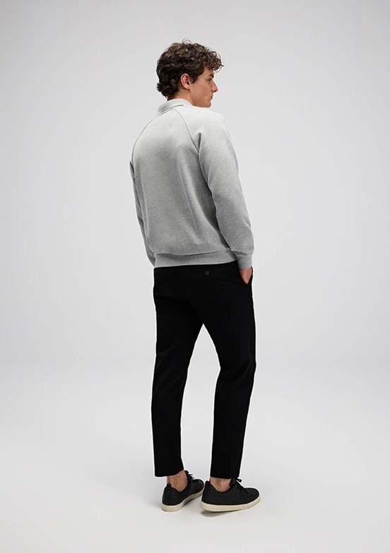 ELLESSE Gri Erkek Polo Yaka Sweatshirt