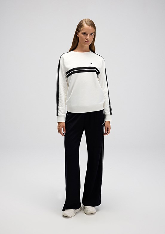 ELLESSE Beyaz Kadın Fermuarsız Kapüşonsuz Sweatshirt