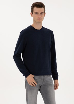 PİERRE CARDİN Lacivert Erkek Regular Sweatshirt