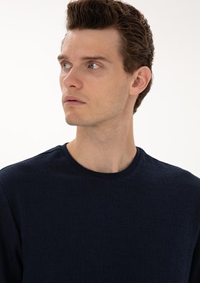 PİERRE CARDİN Lacivert Erkek Regular Sweatshirt