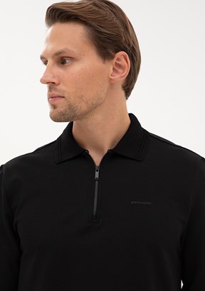 PİERRE CARDİN Siyah Erkek Regular Sweatshirt