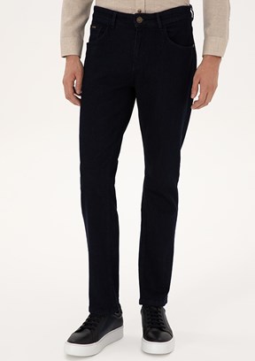 PİERRE CARDİN Erkek Lacivert Straight Jean Pantolon