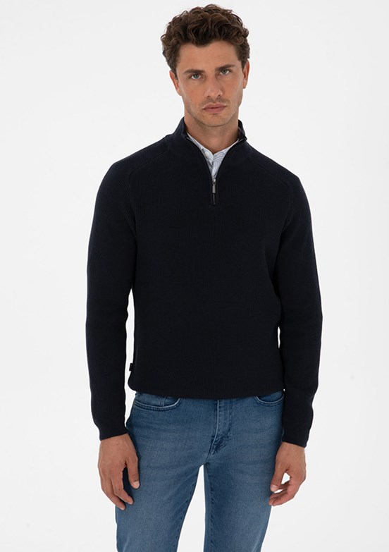 PİERRE CARDİN Lacivert Erkek Slim Kazak