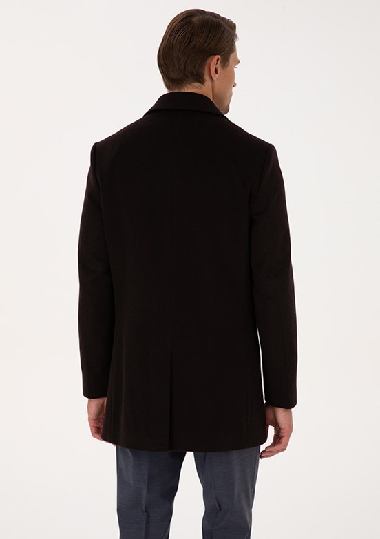 PİERRE CARDİN Kahverengi Erkek Ultra Slim Kaban