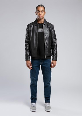 LEE COOPER Siyah Erkek PU Mont