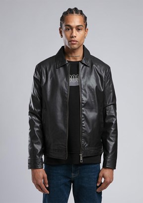 LEE COOPER Siyah Erkek PU Mont