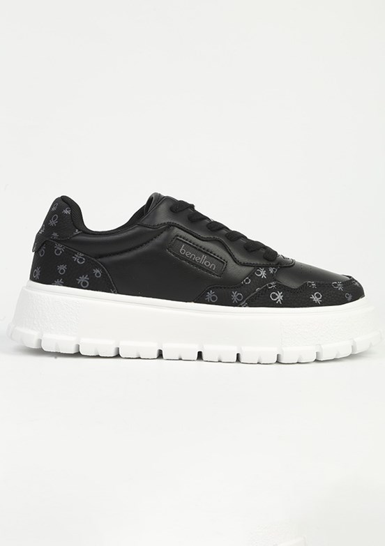 BENETTON Siyah-Beyaz Kadın Sneaker Ayakkabı