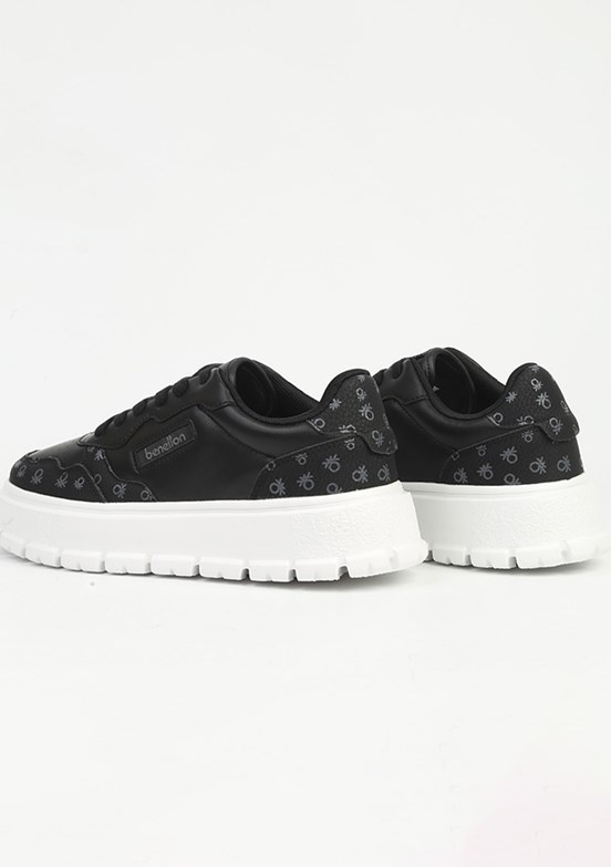 BENETTON Siyah-Beyaz Kadın Sneaker Ayakkabı