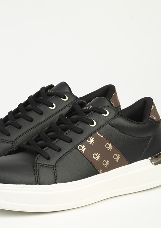BENETTON Siyah-Beyaz Kadın Sneaker Ayakkabı