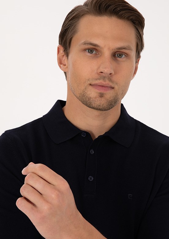 PİERRE CARDİN Lacivert Erkek Slim Kazak