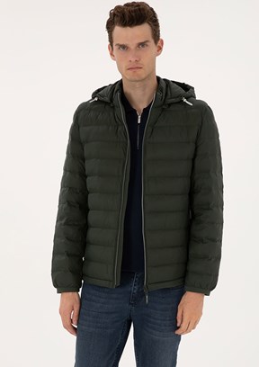 PİERRE CARDİN - Erkek Yeşil Basic Mont
