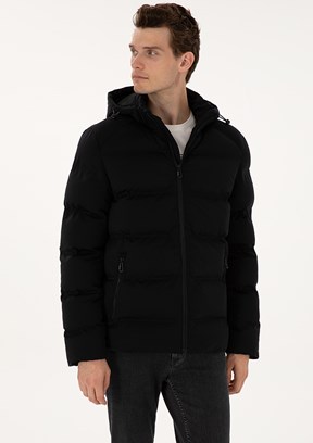 PİERRE CARDİN Siyah Erkek Basic Mont