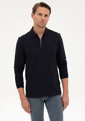 PİERRE CARDİN Lacivert Erkek Regular Sweatshirt