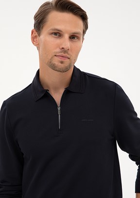 PİERRE CARDİN Lacivert Erkek Regular Sweatshirt