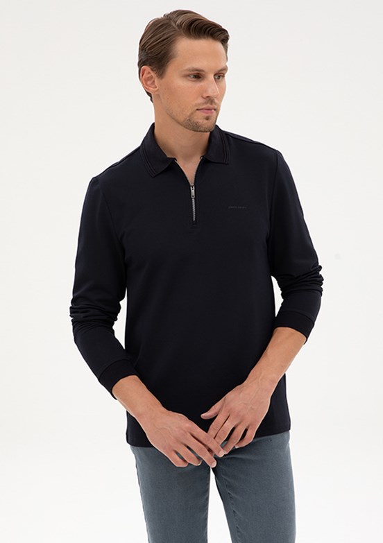 PİERRE CARDİN Lacivert Erkek Regular Sweatshirt