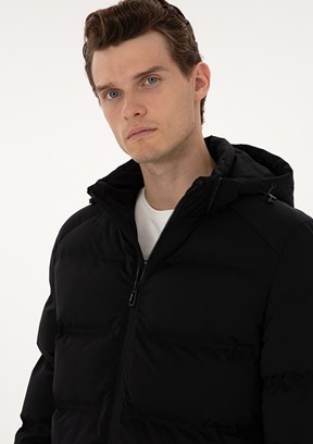 PİERRE CARDİN Siyah Erkek Basic Mont