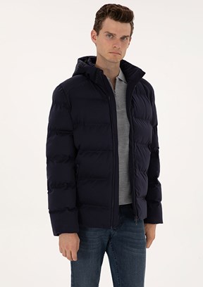 PİERRE CARDİN Lacivert Erkek Basic Mont