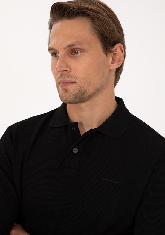 PİERRE CARDİN Siyah Erkek Regular Sweatshirt