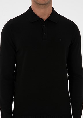 PİERRE CARDİN Siyah Erkek Slim Kazak