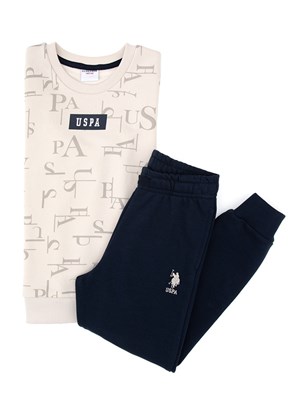 US POLO ASSN Bej Erkek Çocuk Eşofman Takımı