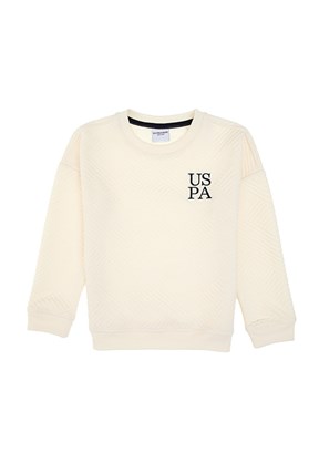 US POLO ASSN Beyaz Erkek Çocuk Comfort Sweatshirt