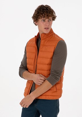 US POLO ASSN Kahverengi Erkek Basic Yelek