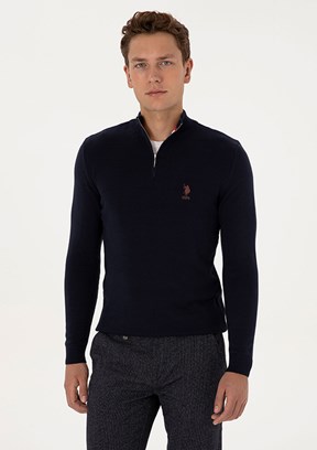 US POLO ASSN Lacivert Erkek Slim Kazak