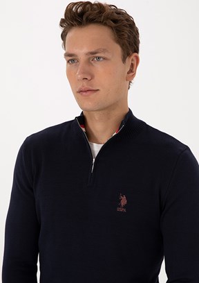 US POLO ASSN Lacivert Erkek Slim Kazak