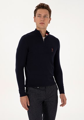 US POLO ASSN Lacivert Erkek Slim Kazak
