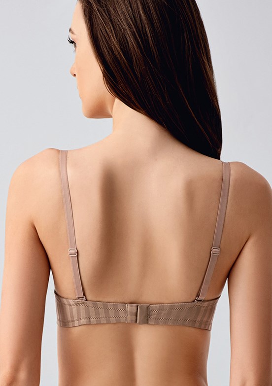 NEW BRA - 3370320000 Kadın Capucino Çift Destekli Desenli Sütyen