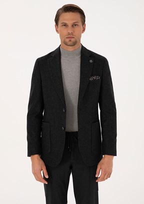PİERRE CARDİN Antrasit Erkek Slim Ceket