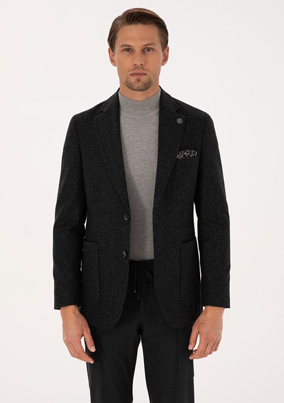PİERRE CARDİN Antrasit Erkek Slim Ceket