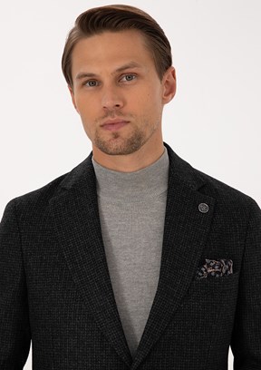PİERRE CARDİN Antrasit Erkek Slim Ceket