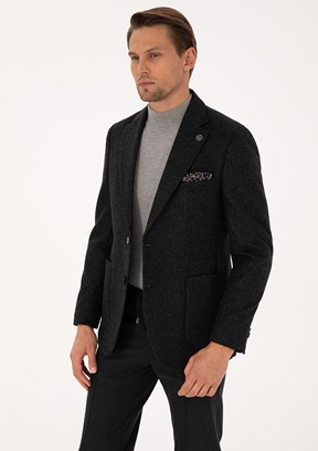 PİERRE CARDİN Antrasit Erkek Slim Ceket
