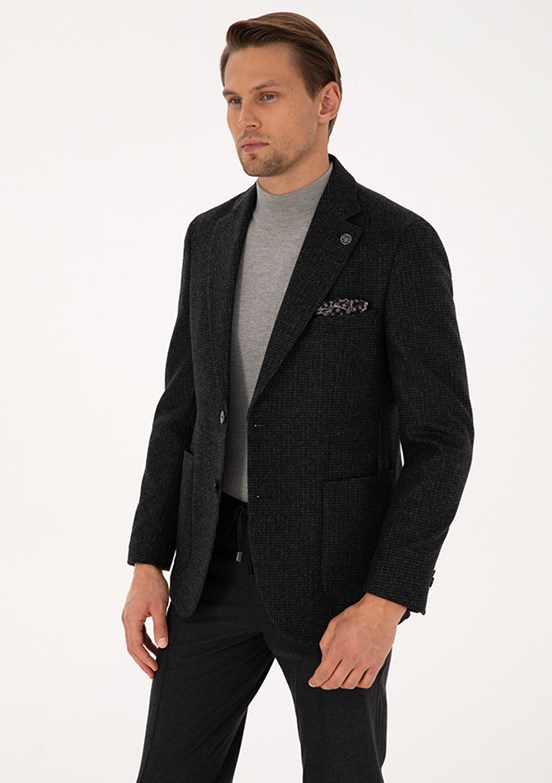 PİERRE CARDİN Antrasit Erkek Slim Ceket