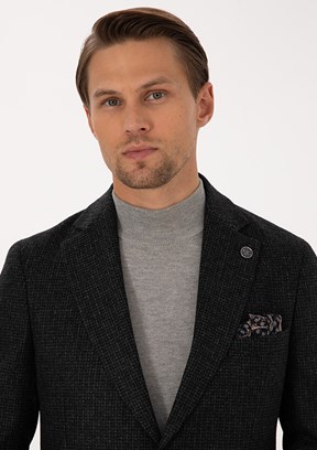 PİERRE CARDİN Antrasit Erkek Slim Ceket