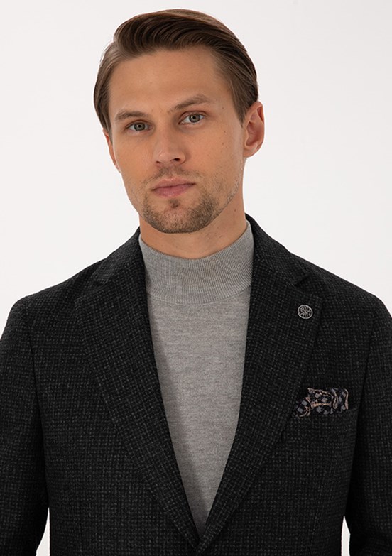 PİERRE CARDİN Antrasit Erkek Slim Ceket