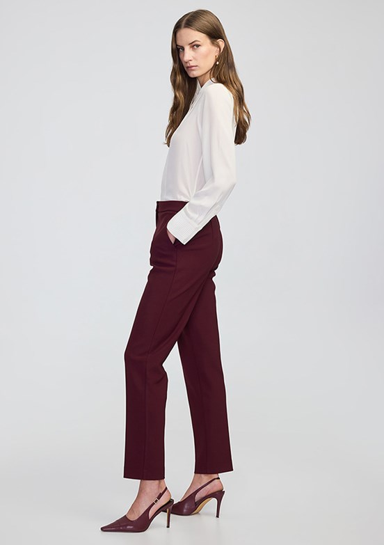 İPEKYOL - IW6250003222 Kadın Bordo Cigarette Pantolon