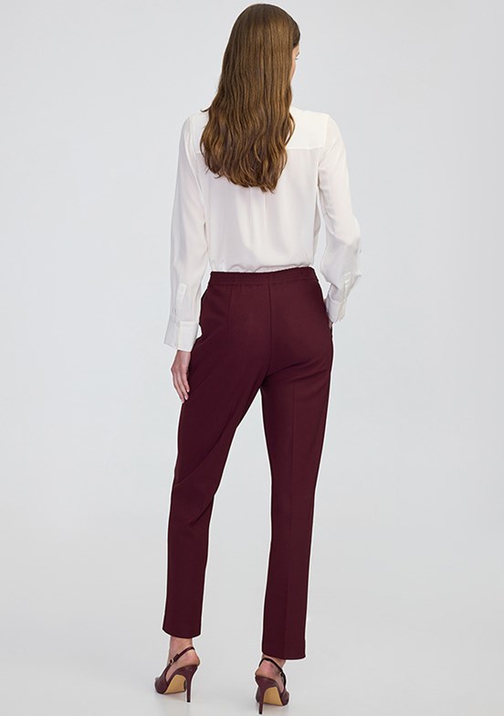 İPEKYOL - IW6250003222 Kadın Bordo Cigarette Pantolon