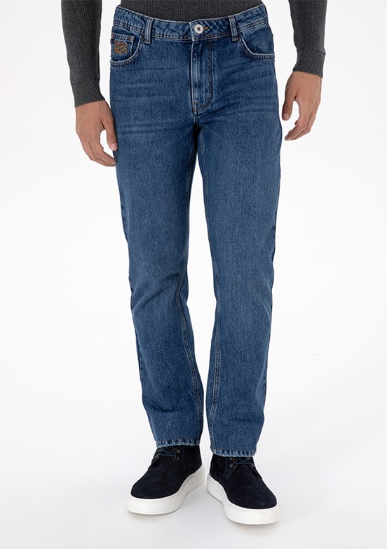 US POLO ASSN Mavi Erkek Straight Jean Pantolon