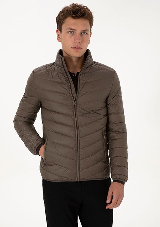 US POLO ASSN Bej Erkek Slim Mont