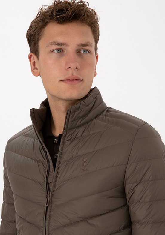 US POLO ASSN Bej Erkek Slim Mont