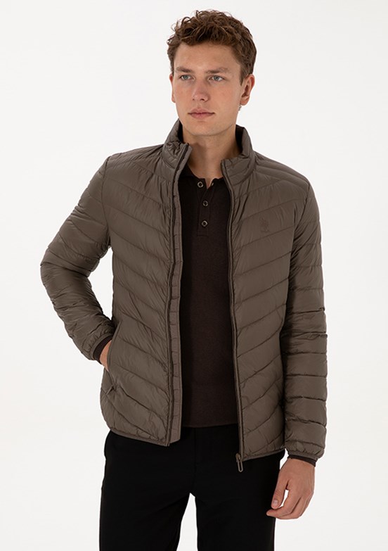 US POLO ASSN Bej Erkek Slim Mont
