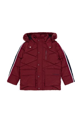 US POLO ASSN Erkek Çocuk Bordo Basic Kaban