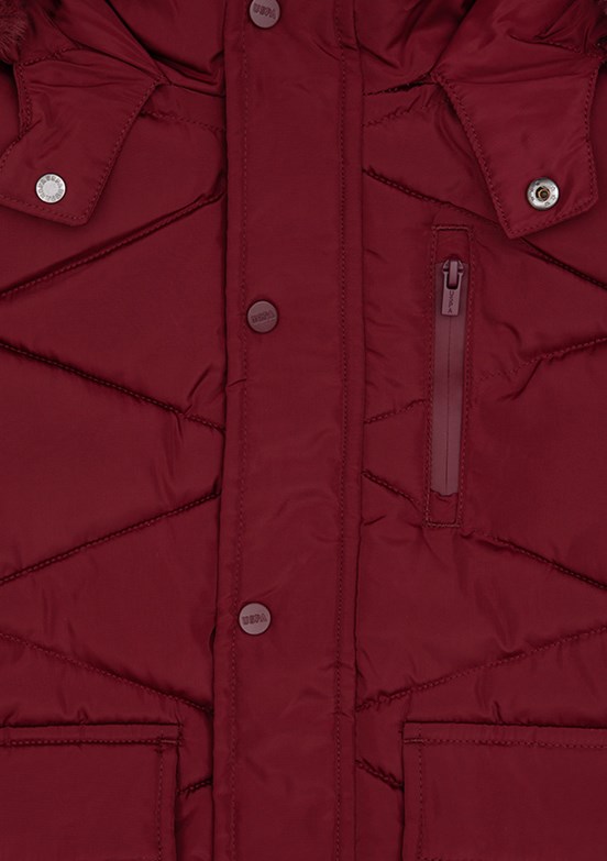 US POLO ASSN Erkek Çocuk Bordo Basic Kaban