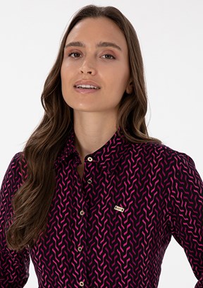 US POLO ASSN Pembe Kadın Uzun Kol Gömlek