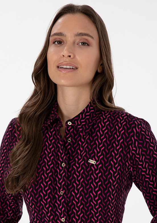 US POLO ASSN Pembe Kadın Uzun Kol Gömlek