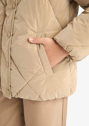 DEFACTO Bej Kız Çocuk Basic Mont