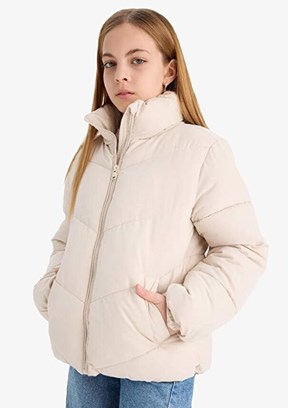 DEFACTO Gri Kız Çocuk Basic Mont